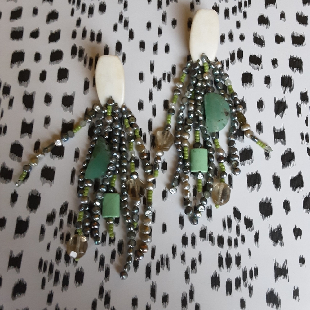 Monies Clip Earrings 5"
